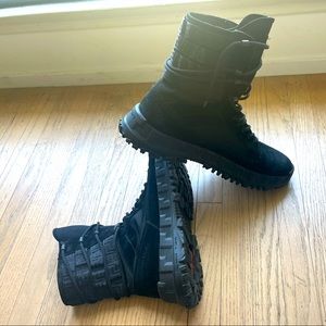 VERSACE Black High Sneaker Boots
